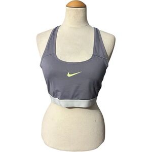 Nike Sports Bra Gray Green Large